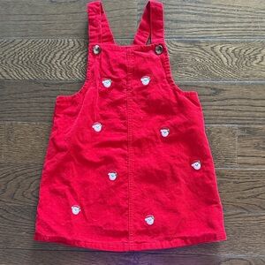 Adorable Red Kids Overall Dress